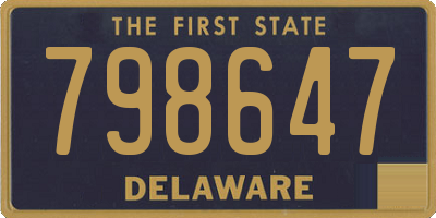 DE license plate 798647