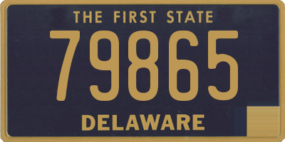 DE license plate 79865