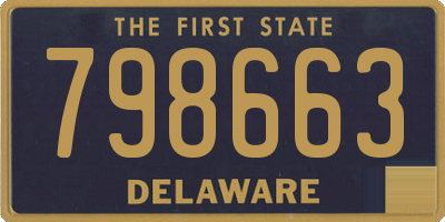 DE license plate 798663