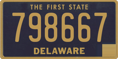 DE license plate 798667