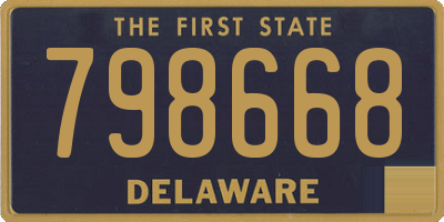 DE license plate 798668