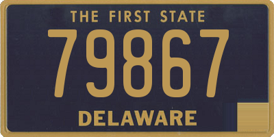 DE license plate 79867