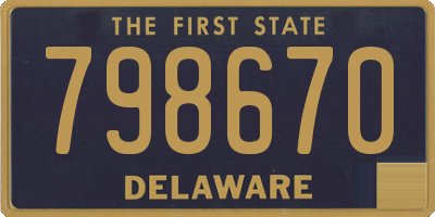 DE license plate 798670