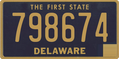 DE license plate 798674
