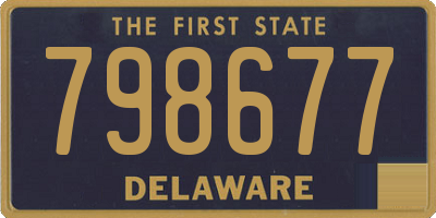 DE license plate 798677