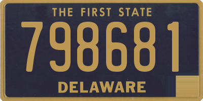 DE license plate 798681