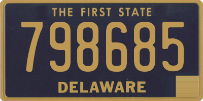 DE license plate 798685