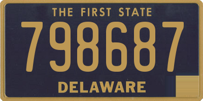 DE license plate 798687