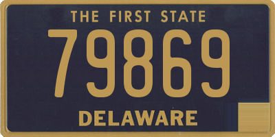DE license plate 79869