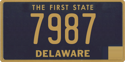 DE license plate 7987
