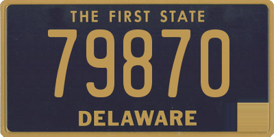 DE license plate 79870