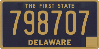 DE license plate 798707