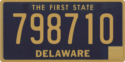 DE license plate 798710