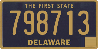 DE license plate 798713