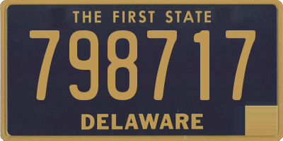 DE license plate 798717