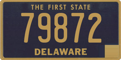 DE license plate 79872