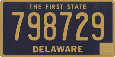 DE license plate 798729