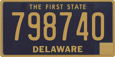 DE license plate 798740