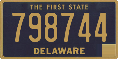 DE license plate 798744