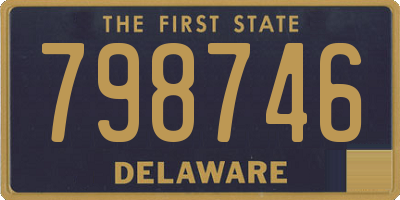 DE license plate 798746