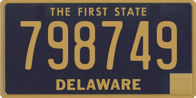 DE license plate 798749