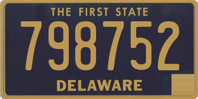 DE license plate 798752