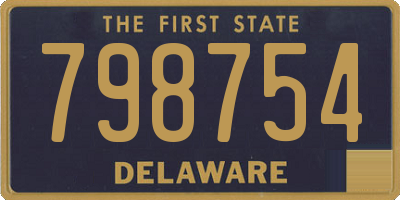 DE license plate 798754