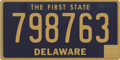 DE license plate 798763