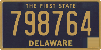 DE license plate 798764