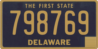 DE license plate 798769