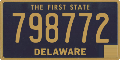 DE license plate 798772
