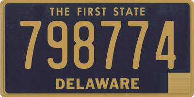 DE license plate 798774