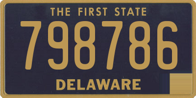 DE license plate 798786