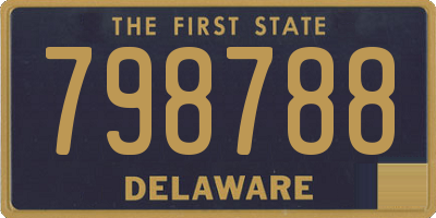 DE license plate 798788