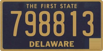 DE license plate 798813