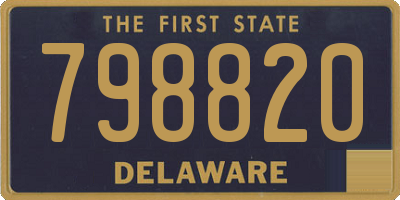 DE license plate 798820