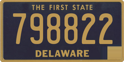 DE license plate 798822