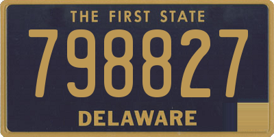 DE license plate 798827