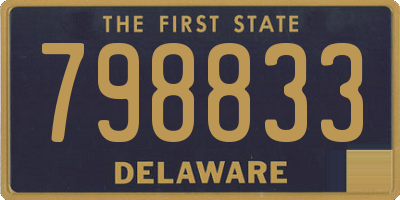 DE license plate 798833