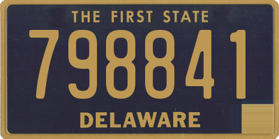 DE license plate 798841