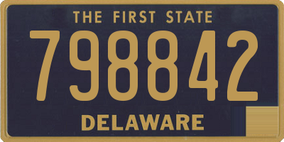 DE license plate 798842