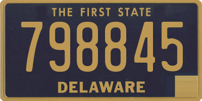 DE license plate 798845
