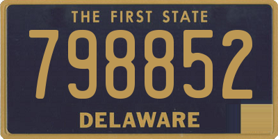DE license plate 798852