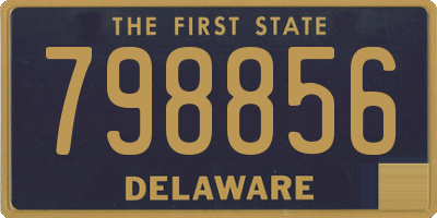 DE license plate 798856