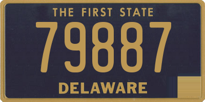 DE license plate 79887