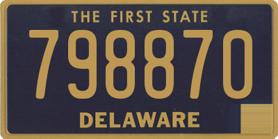 DE license plate 798870