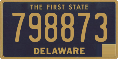 DE license plate 798873