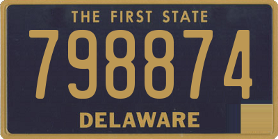 DE license plate 798874