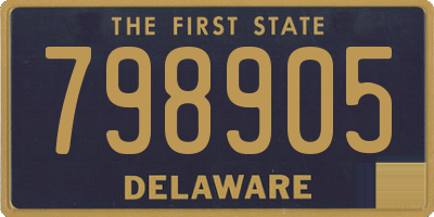 DE license plate 798905