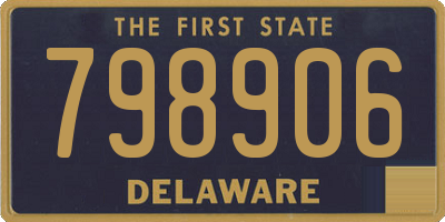 DE license plate 798906